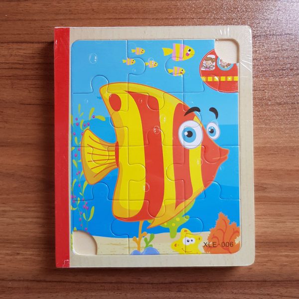 پازل کتابی چوبی ماهی