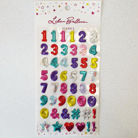 استیکر پولکی آکواریومی اعداد رنگی