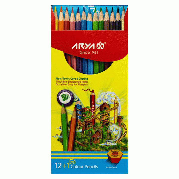 مداد رنگی 12 رنگ آریا2
