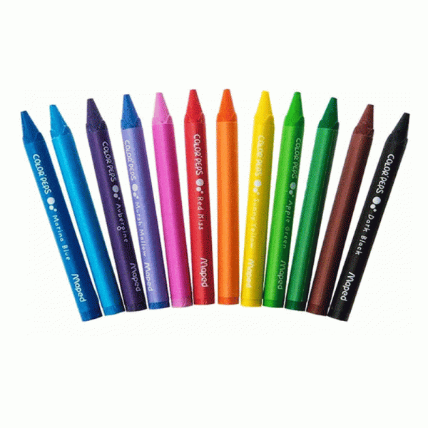 مداد شمعی ۱۲ رنگ مپد