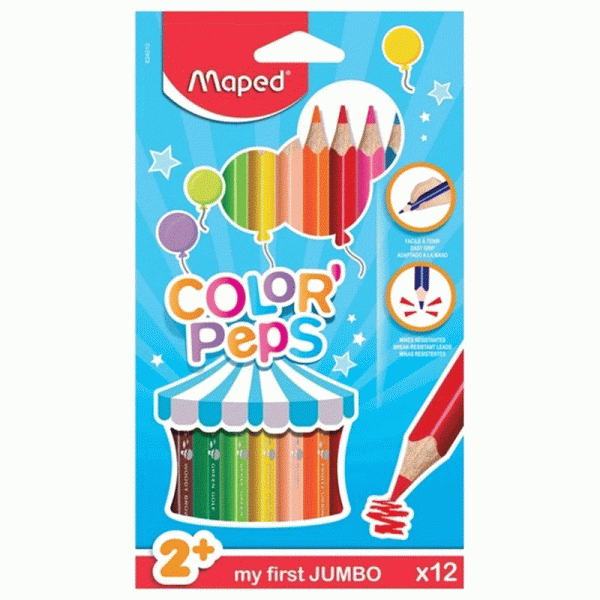 مداد رنگی 12 رنگ جامبو مپد